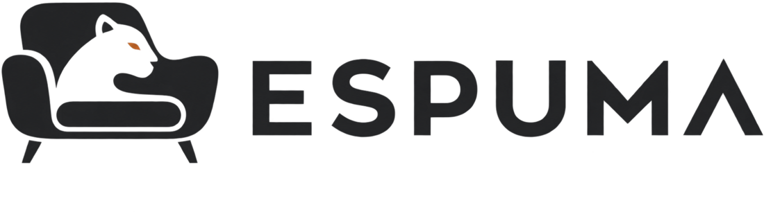 Logo Espuma — puma ukryta w fotelu
